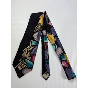 Givenchy Necktie‎ Silk Abstract Geometric Patterned Designer Mens Tie